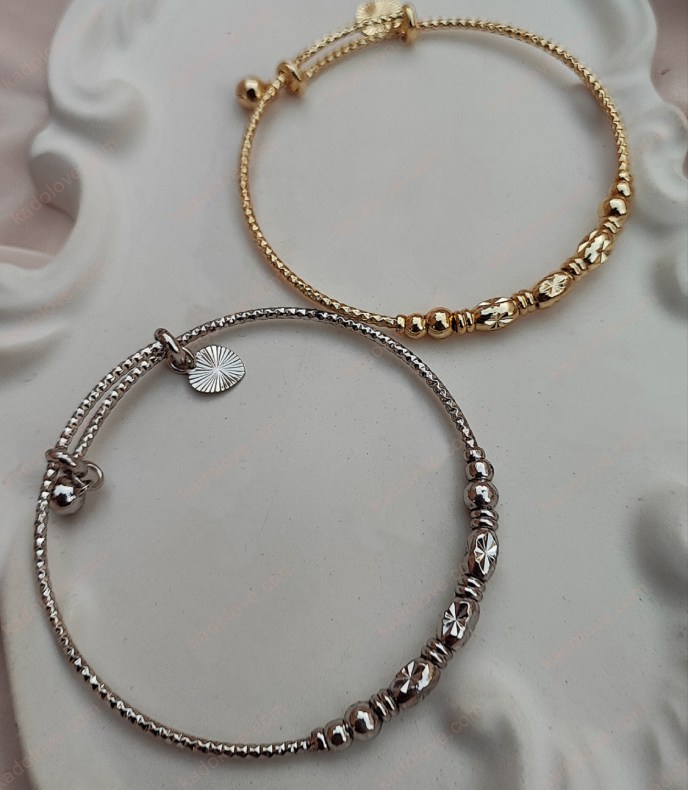 15% (19) بنگل زنانه جدید طرح طلا