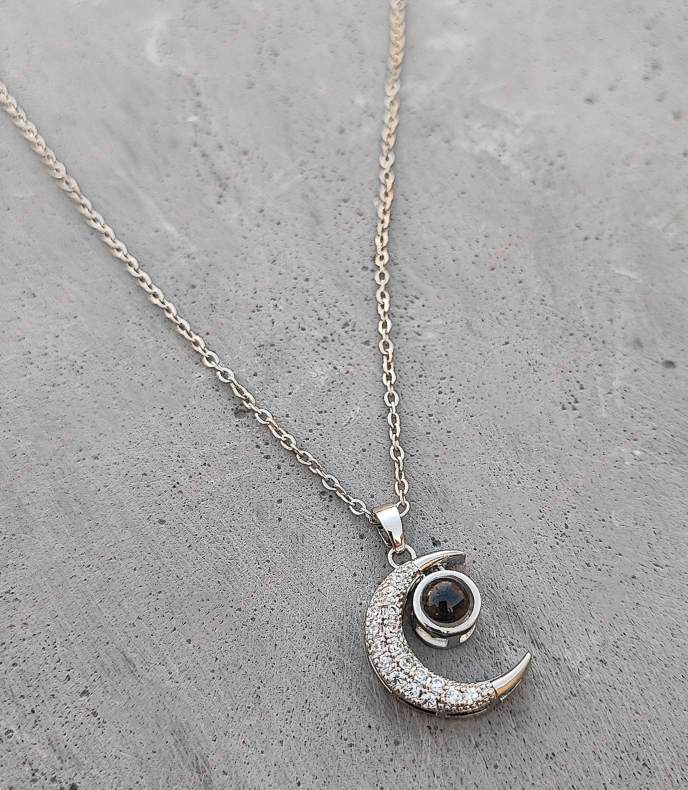 15% (88) گردنبند تلسکوپی دوست دارم طرح ماه