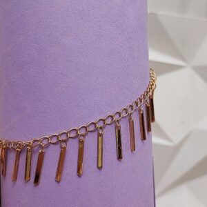 پابند ریسه مستطیلی آینه ای طلایی