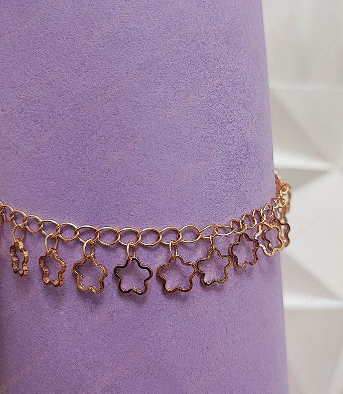 پابند گلبرگ طلایی پابند استیل جدید دخترانه طلایی