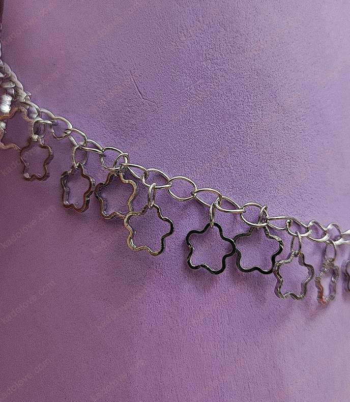 پابند گلبرگ نقره ای پابند جدید دخترانه ریسه ای